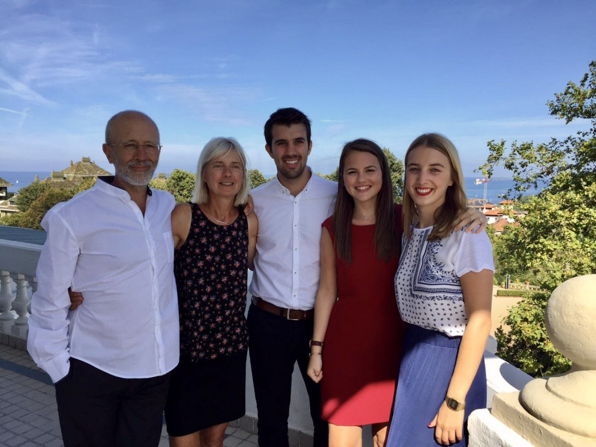 David con su familia